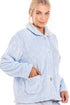 Camille Women's Supersoft Diamond Print Bed Jacket with Pockets