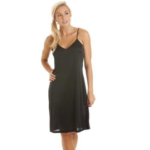 Camille Women's Full Slip Chemise Dress Knee Length Nightwear