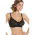 Black Lingerie Womens Full Cup Underwired Lace Bra
