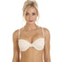 Womens Underwired Beige Bandeau Cup T-Shirt Multiway Strapless Everyday Bra