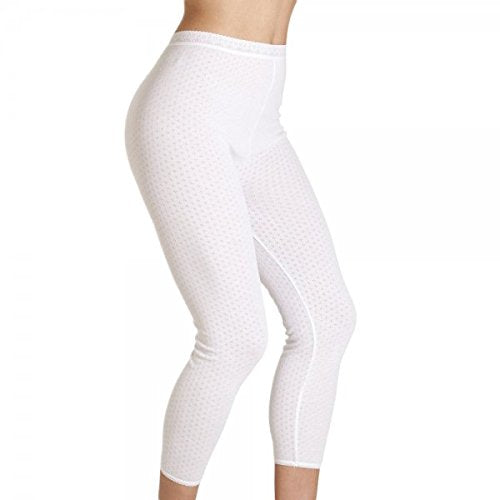 Womens Viloft Blend Lightweight Thermal Leggings White