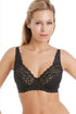 Womens Black Rhapsody Lace Underwired Bra