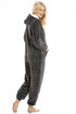 Camille Women's Hooded Super Soft Fleece Onesie Ladies Zip Jumpsuit