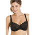 Womens Black Underwired Lace Full Cup Bra