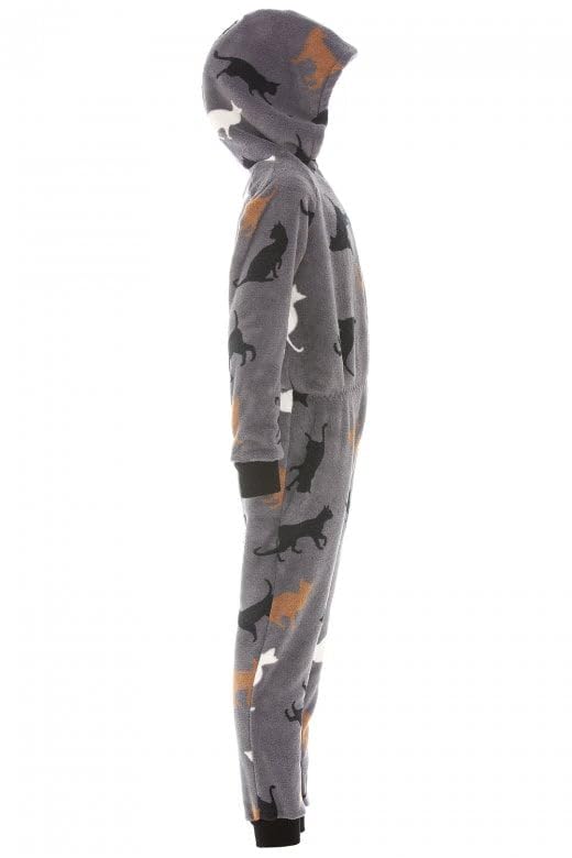 Camille Childrens Grey Cat Print Onesies
