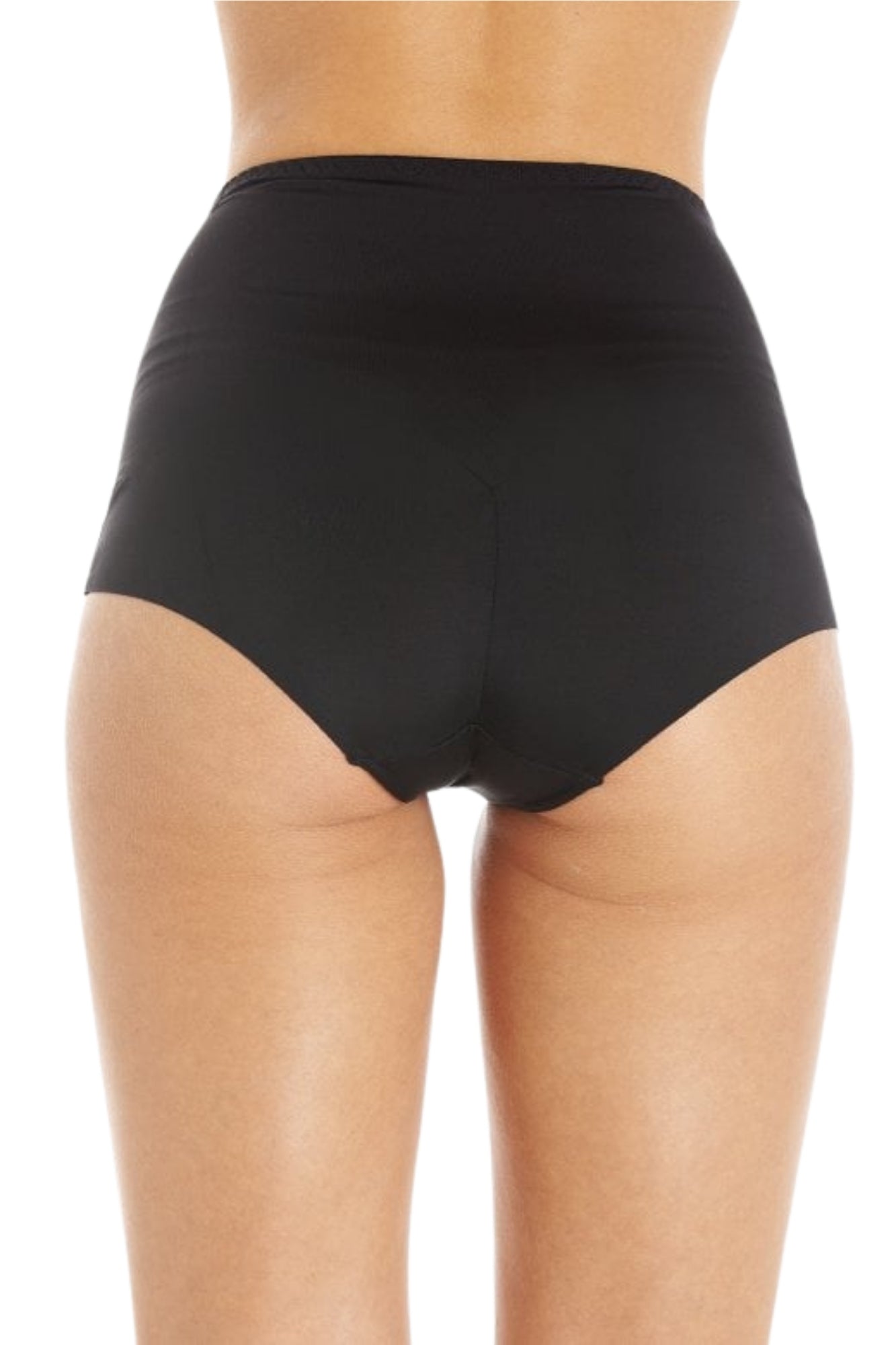 Womens High Waist Seamless Floral Lace Briefs Black