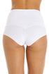 Womens High Waist Seamless Floral Lace Briefs White