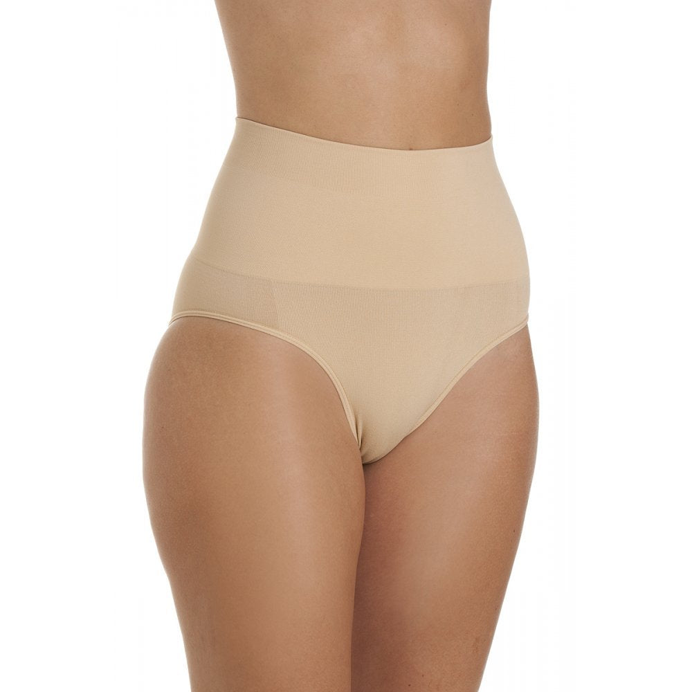 Womens Beige Seamfree Shapewear Comfort Control Brief
