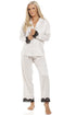 Luxury Antique Ivory Satin Full Length Pyjama Set