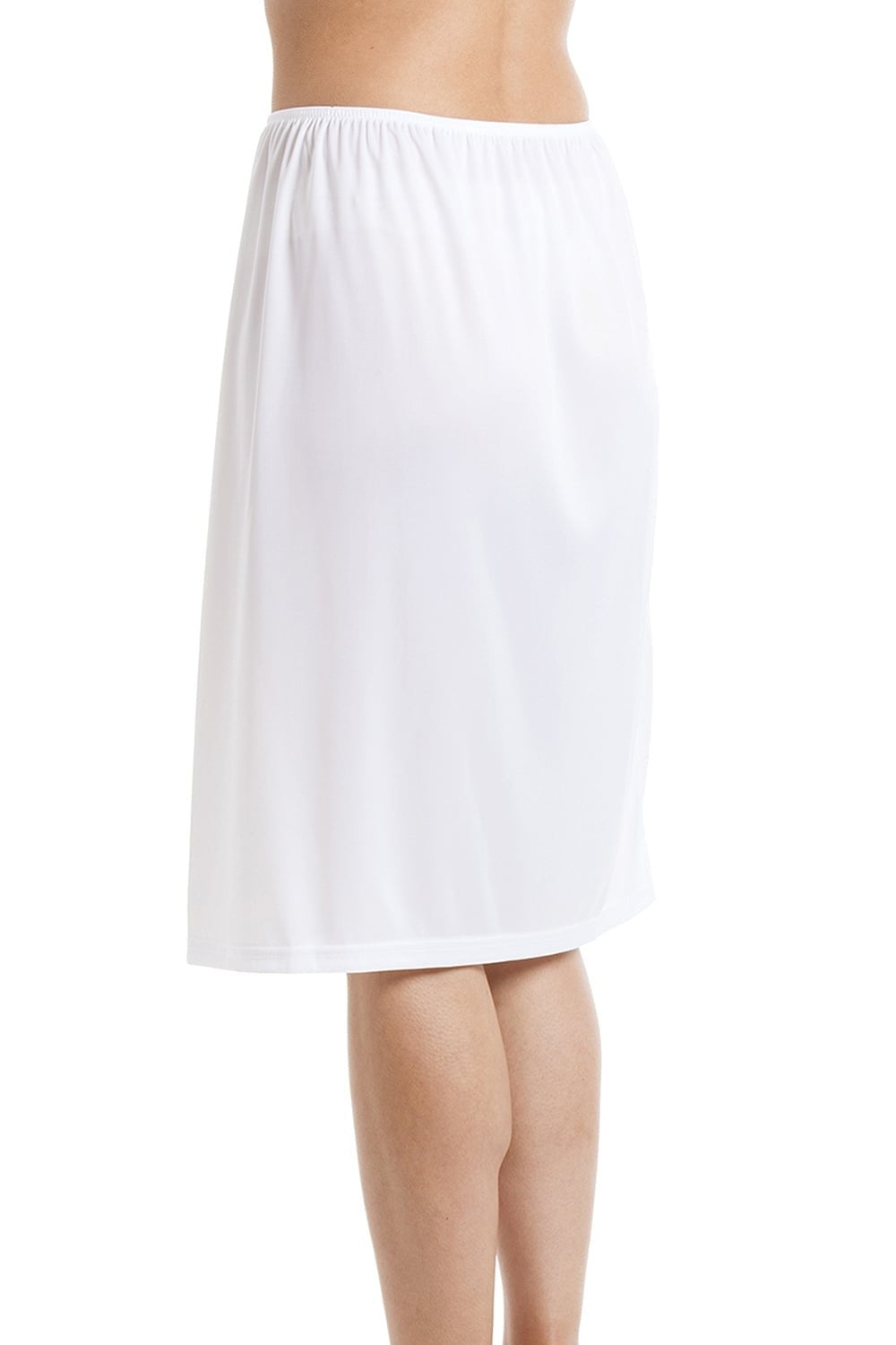 Women's 24'' Half Length Cling Resistant Under Skirt Slip White