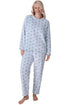 Camille Women's Supersoft Fleece Full Length Pyjama Set with Elasticated Waist