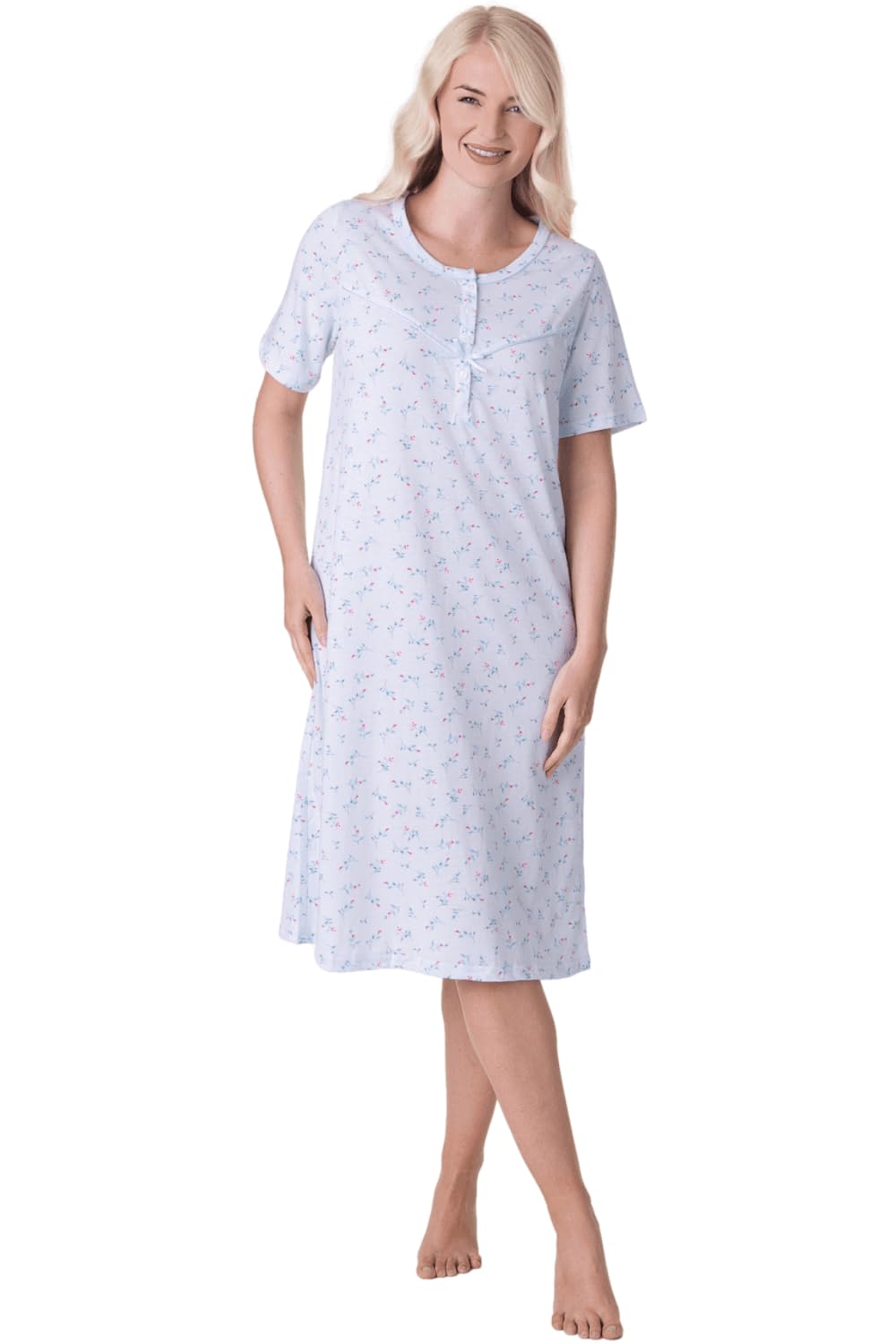 Womens Classic Short Sleeved Nightdress