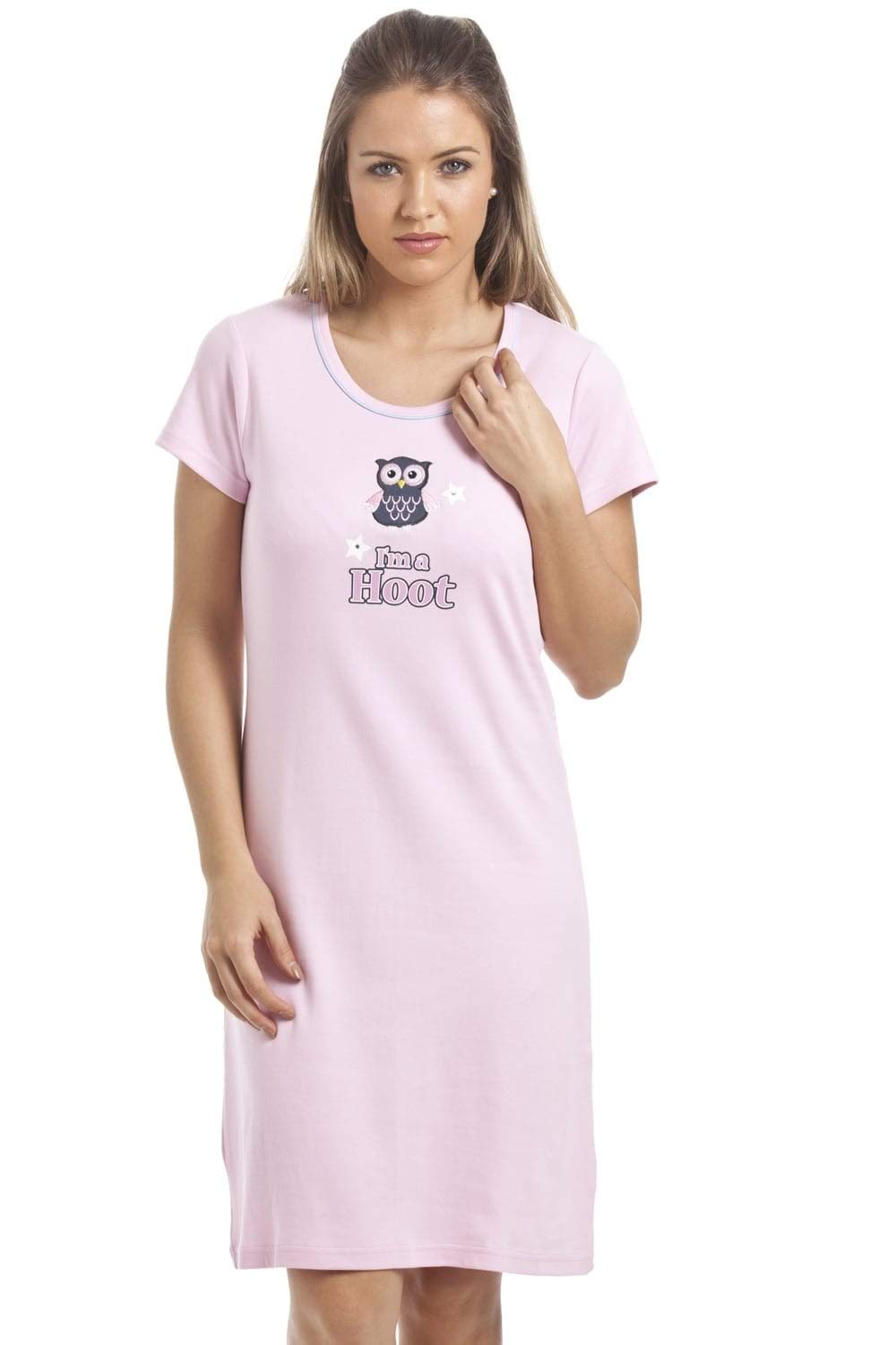 Womens Multi-Coloured Various Print Short Sleeve Cotton Nightshirt
