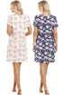 Camille 2 Pack Short Sleeved Summer Cotton Nighties - Breathable & Lightweight Nighties for Women
