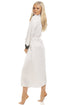 Luxury Antique Ivory Satin Black Floral Lace Long Wrap