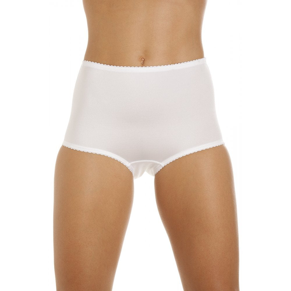 Womens Two Pack Smooth High Waist White Control Briefs