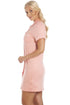 Womens Short Sleeve Plain Button Up Nightshirts