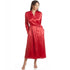 Womens Luxury Long Red Satin Wrap