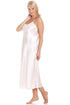 Womens Long Thin Strap Satin Chemises