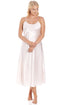 Womens Long Thin Strap Satin Chemises