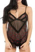 Camille Womens Sexy And Seductive Black Babydoll With Hearts