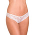 Three Pack White Floral Lace Midi Thong