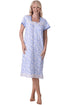 Womens Lightweight Jersey Cotton Short Sleeve Floral Nightdresses 