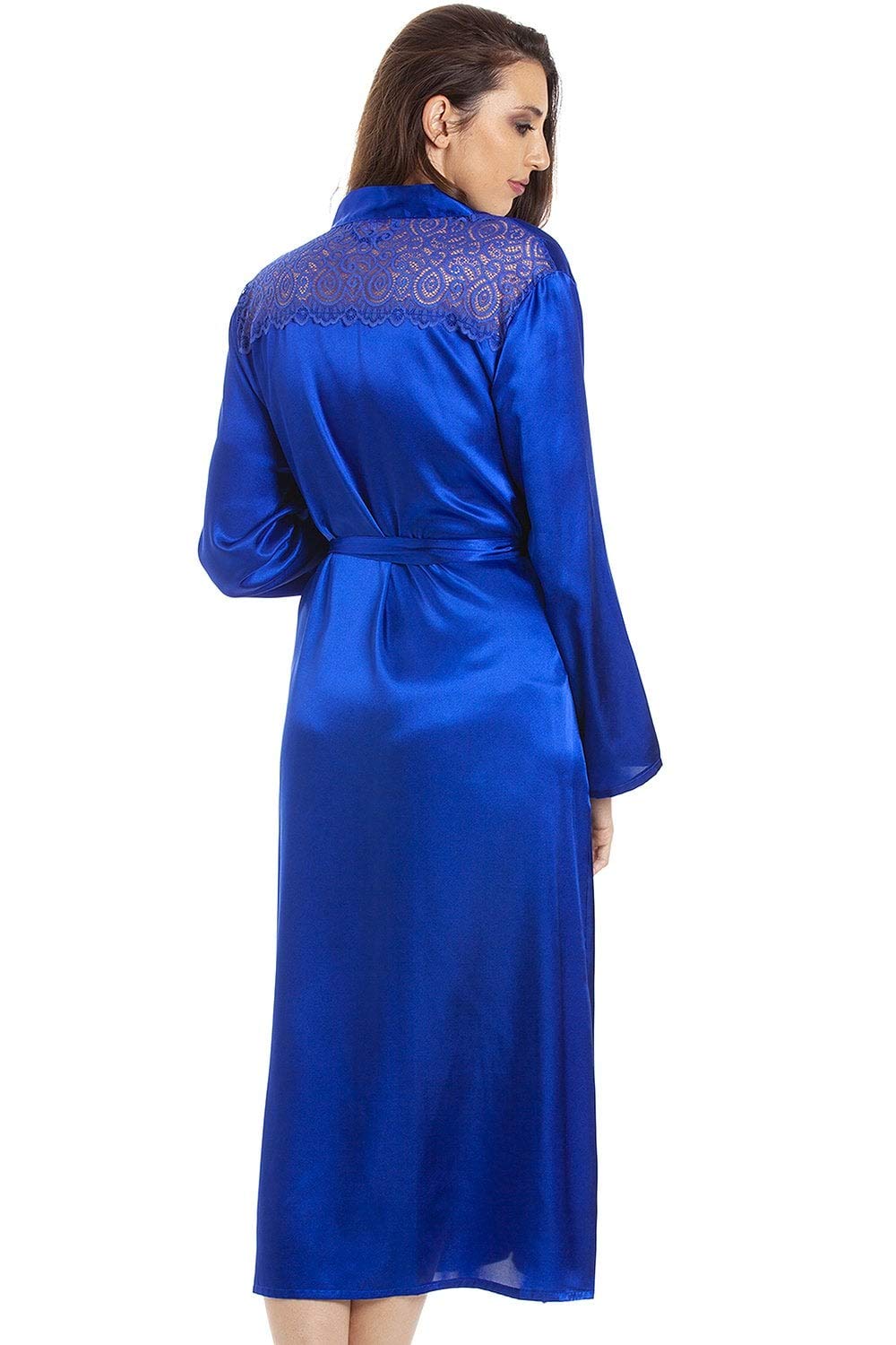 Camille Womens Blue Long Satin Wraps