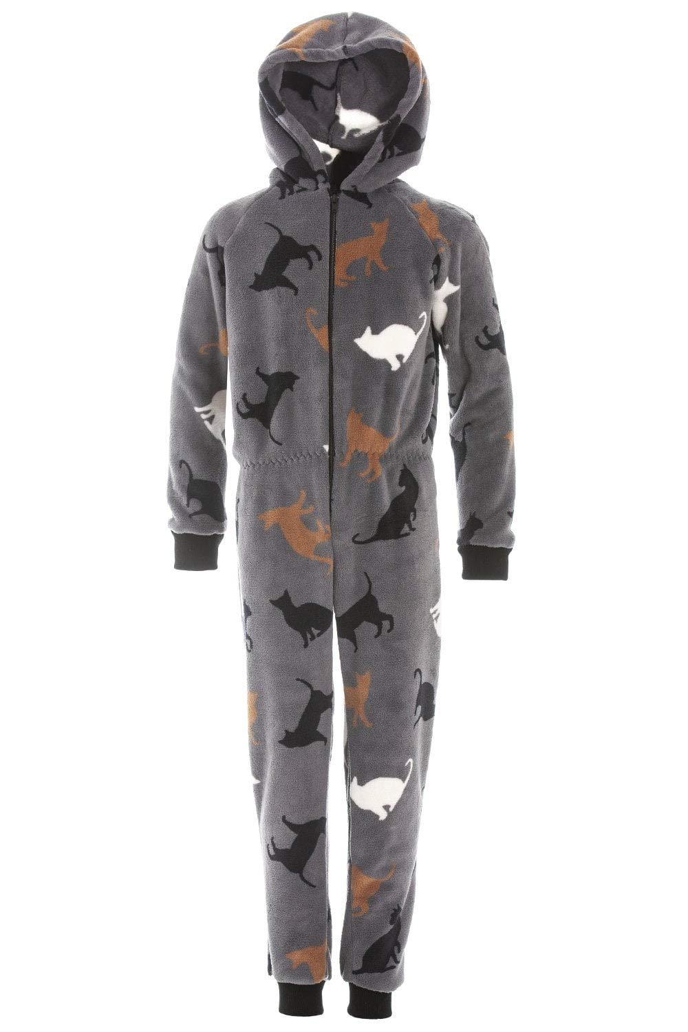 Camille Childrens Grey Cat Print Onesies