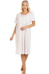 Womens Floral Pinstriped Short Sleeve Nightdresses