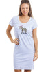Womens Multi-Coloured Various Print Short Sleeve Cotton Nightshirt