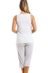 Womens Lightweight Striped Cropped Pyjama Set