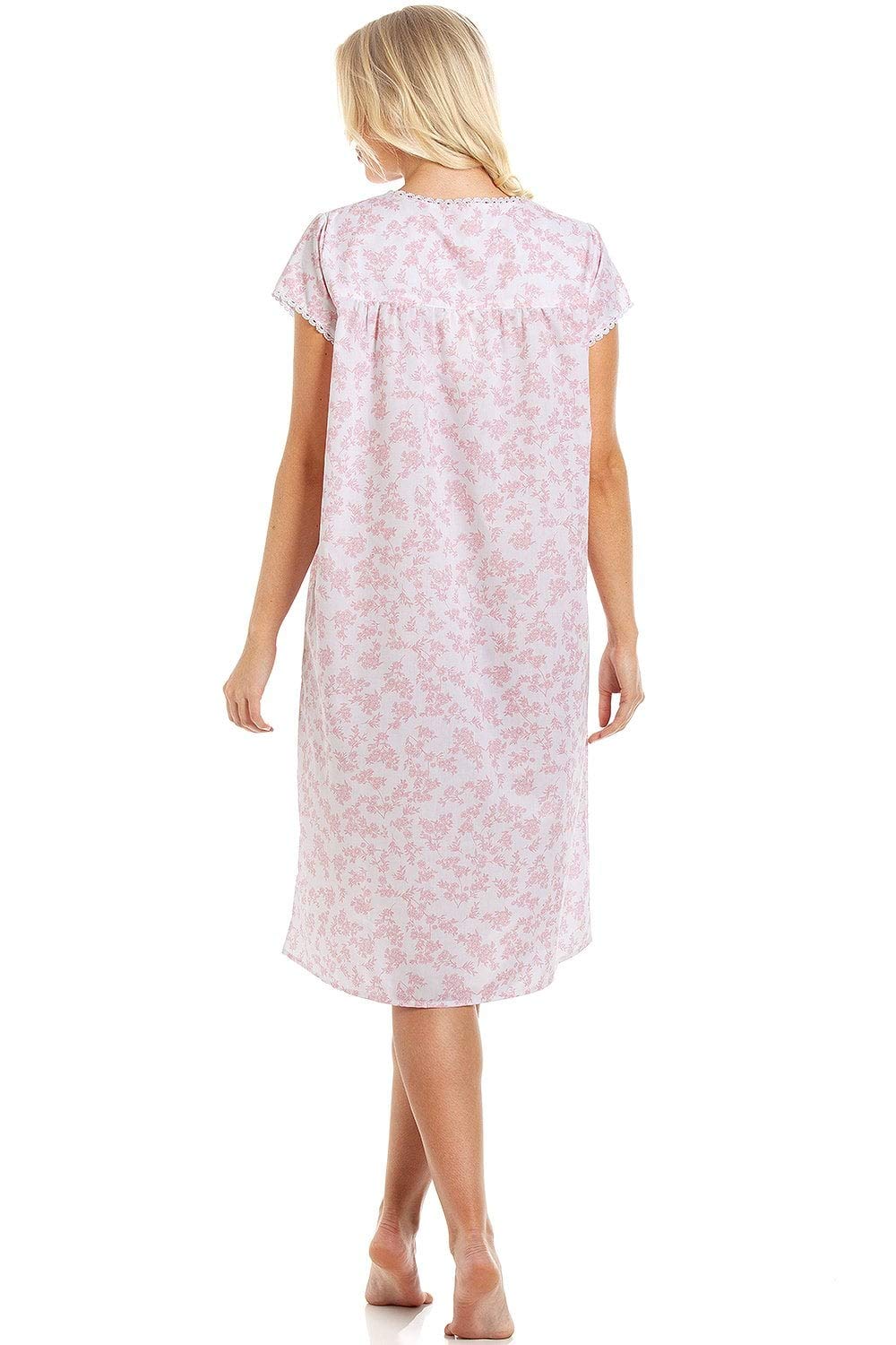 Various Colour Floral White Short Sleeve Nightdress