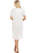Womens Floral Pinstriped Short Sleeve Nightdresses