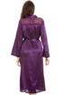 Camille Womens Purple Long Satin Wraps