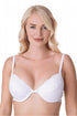Camille Women's Underwired Bra in White Floral Lace Padded Cup Lingerie
