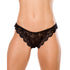 Camille Women's Thongs Black Floral Lace High Leg Knickers 3 Pack Set