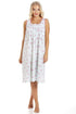 Pink Floral Print Aqua Blue Sleeveless Nightdress