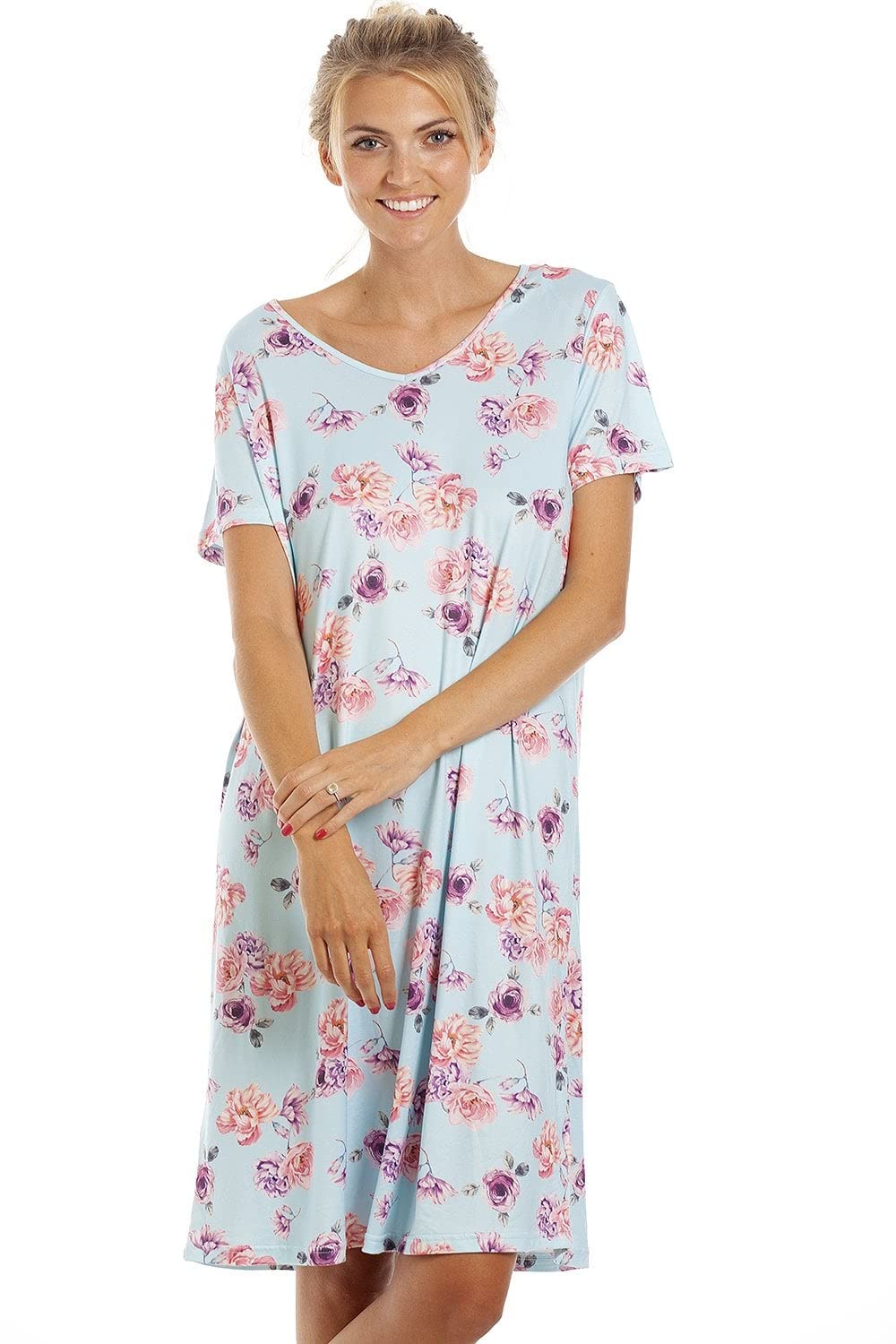 Womens Lightweight Floral Print Nightdress
