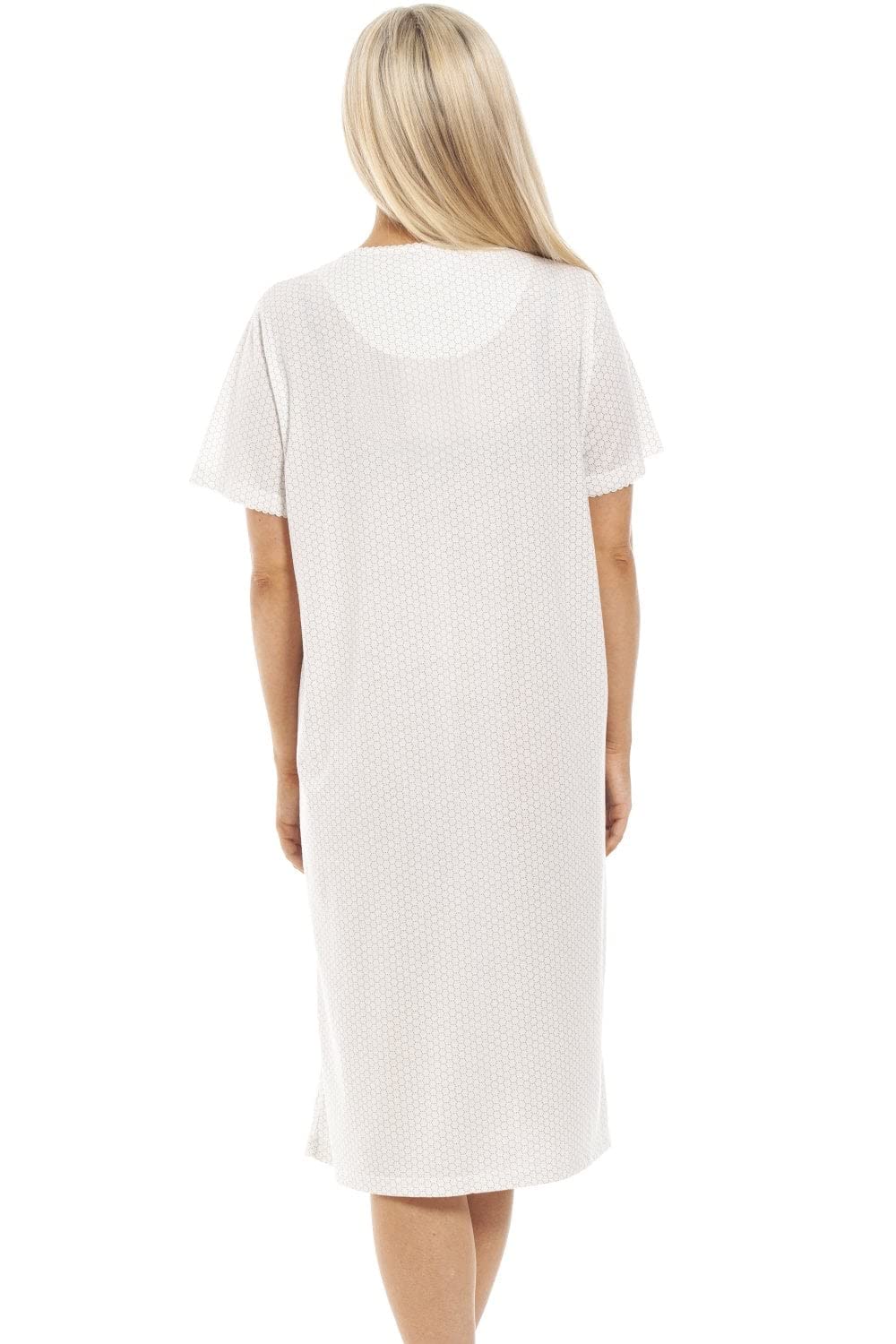 Stylish Honeycomb Print Jersey Nightdress