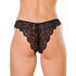 Camille Women's Thongs Black Floral Lace High Leg Knickers 3 Pack Set