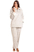 Camille Womens Grey Glitter Heart Pyjama Set
