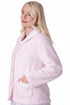 Camille Women's Supersoft Fleece Button Front Bed Jacket with Pockets
