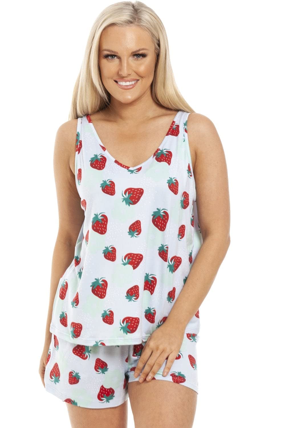 Womens Short Floral Print Spandex Pyjama Set
