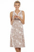Womens Lightweight White Floral Sleeveless Nightdress