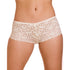 Three Pack Ivory Floral Lace Boxer Shorts