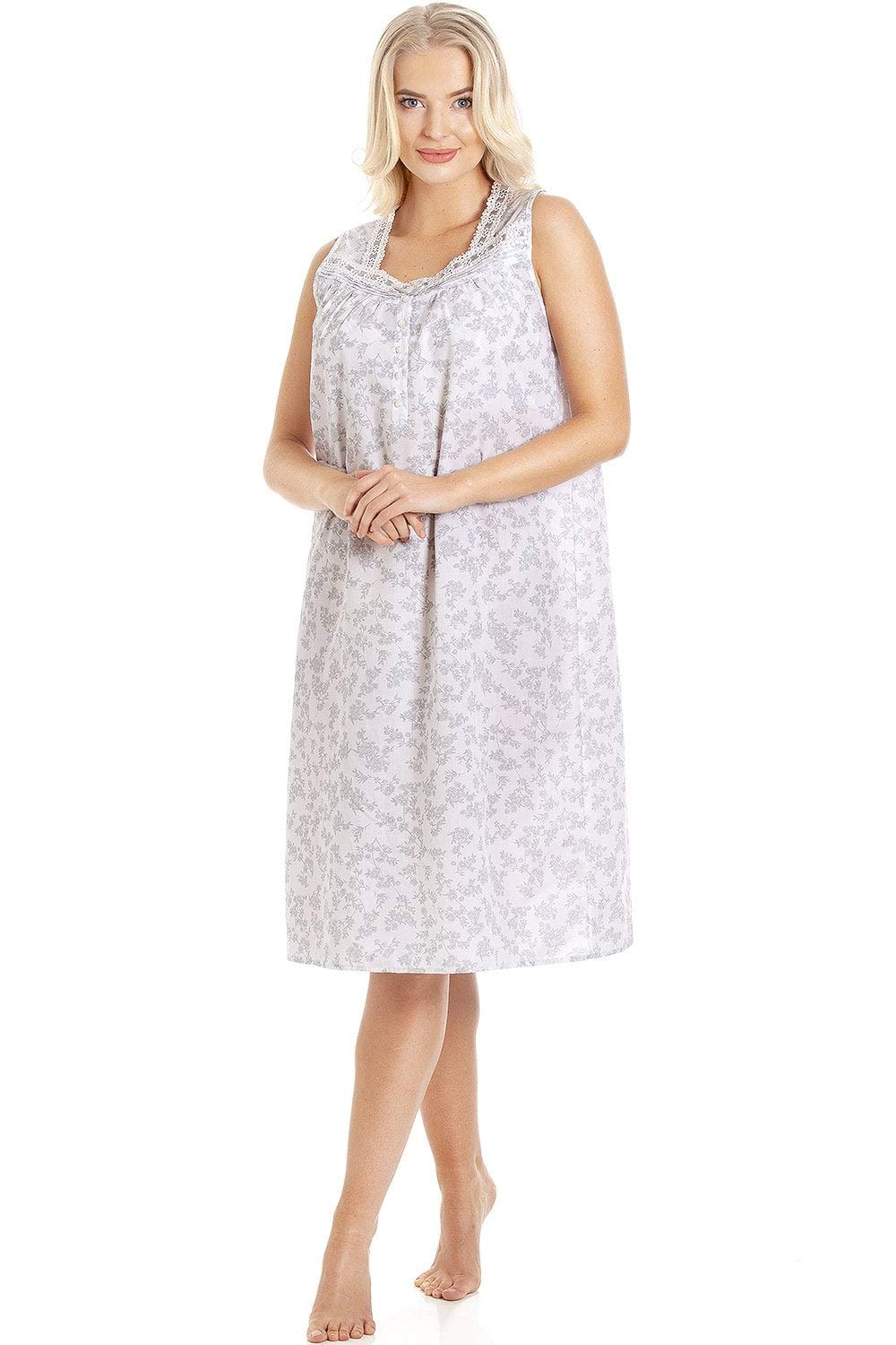 Womens Floral Sleeveless Nightdresses