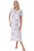 Camille Womens Luxury Floral Short Sleeve Nightdress 