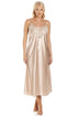 Womens Luxury Thin Strap Lace Satin Chemise