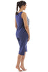 Womens Lightweight Striped Capri Bottom Pyjama Set 
